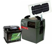 Electrificateur de cloture 12V Kit Master 12 + solaire + batterie